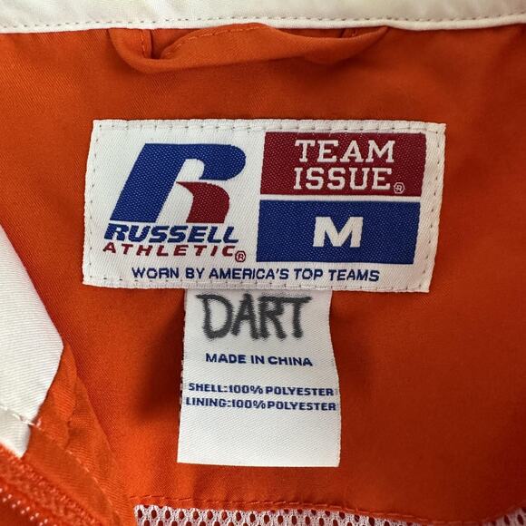 Clemson Tigers Jacket Mens Medium Orange NCAA College Swimming Zip Up Team Issue - Picture 4 of 11